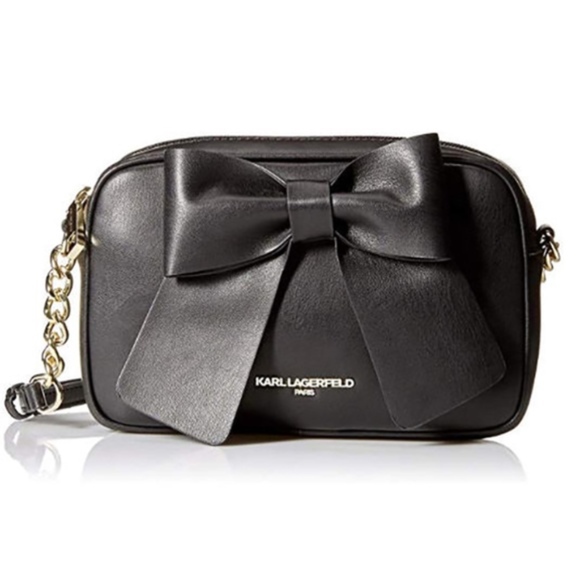 Karl Lagerfeld | Bags | New Karl Lagerfeld Paris Black Kris Bow Gold ...